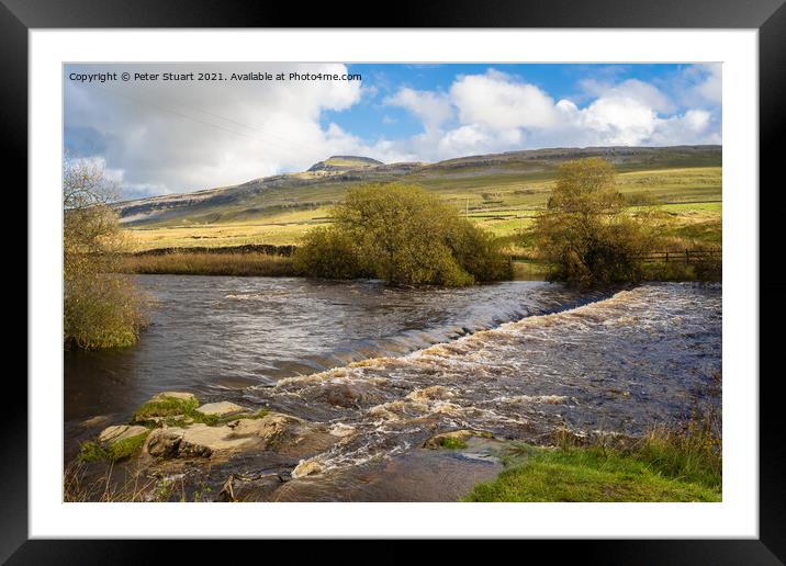The river Doe near the Beezley Falls above Ingleton Waterfall Trail Framed Mounted Print by Peter Stuart