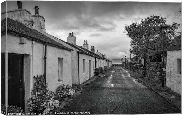 The Slate Miner's Cottages Canvas Print by Viv Thompson