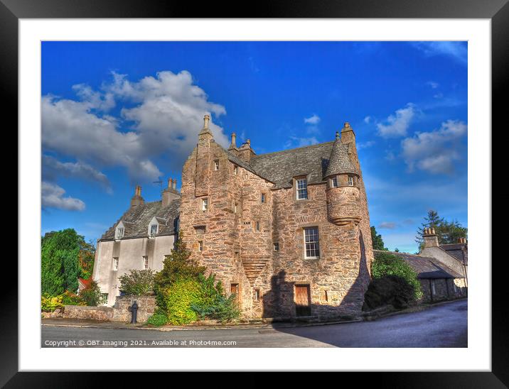 1592 Fordyce Village Castle Aberdeenshire Near Portsoy  Framed Mounted Print by OBT imaging