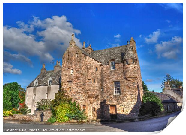 1592 Fordyce Village Castle Aberdeenshire Near Portsoy  Print by OBT imaging