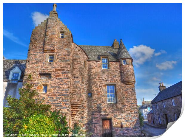 1592 Fordyce Village Castle Near Portsoy Scotland  Print by OBT imaging