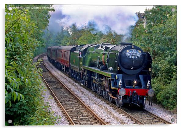 The Scarborough Spa Express Leaving York 3 Acrylic by Colin Williams Photography