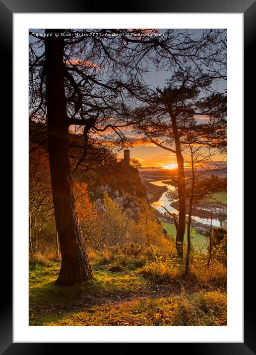 Sunrise from Kinnoull Hill, Perth, Scotland Framed Mounted Print by Navin Mistry
