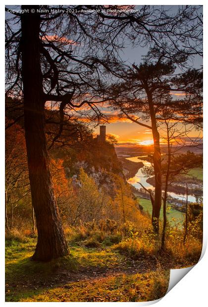 Sunrise from Kinnoull Hill, Perth, Scotland Print by Navin Mistry