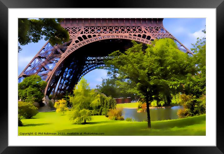 Eiffel Tower Framed Mounted Print by Phil Robinson