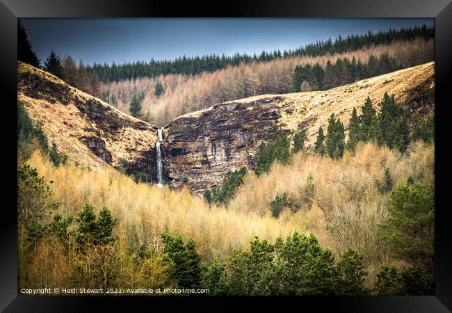 Pen Pych Waterfall, Rhondda Valley Framed Print by Heidi Stewart