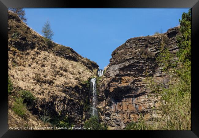 Pen Pych Waterfall, Rhondda Valley Framed Print by Heidi Stewart