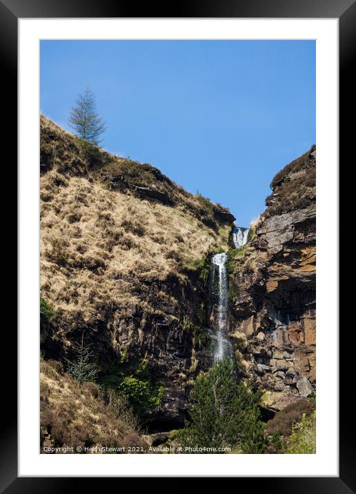 Pen Pych Waterfall, Rhondda Valley Framed Mounted Print by Heidi Stewart