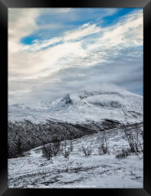 Majestic Tromsdalstinden Framed Print by Janet Carmichael