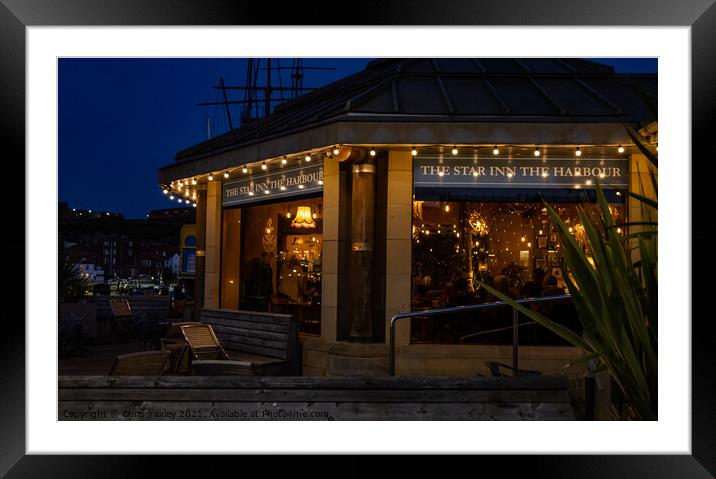 The Star Inn The Harbour in Whitby, North Yorkshire Framed Mounted Print by Chris Yaxley