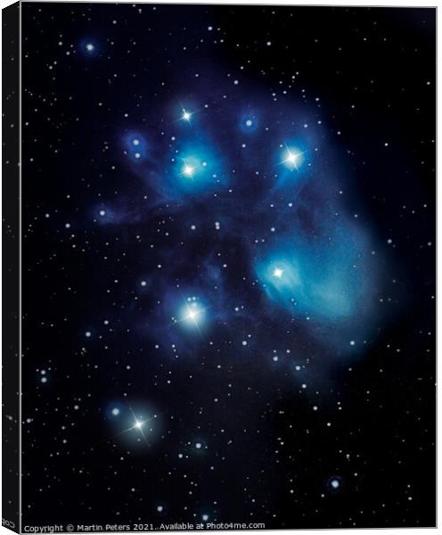 Cosmic Ballet of Seven Sisters Canvas Print by Martin Yiannoullou