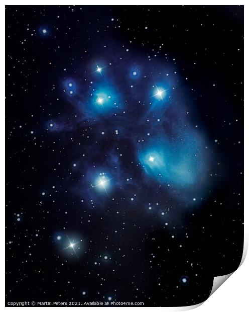 Cosmic Ballet of Seven Sisters Print by Martin Yiannoullou