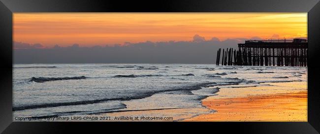 SUNSET OVER HASTINGS PIER Framed Print by Tony Sharp LRPS CPAGB