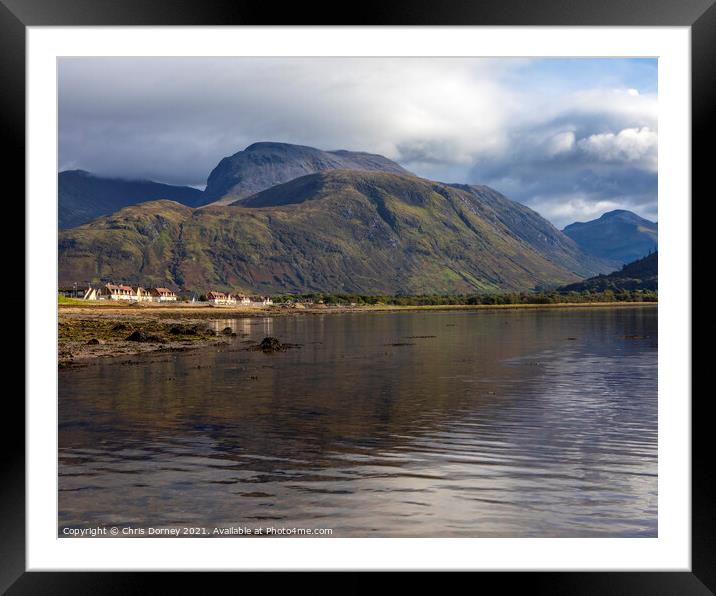 Ben Nevis Viewed From Loch Linnhe in Scotland Framed Mounted Print by Chris Dorney