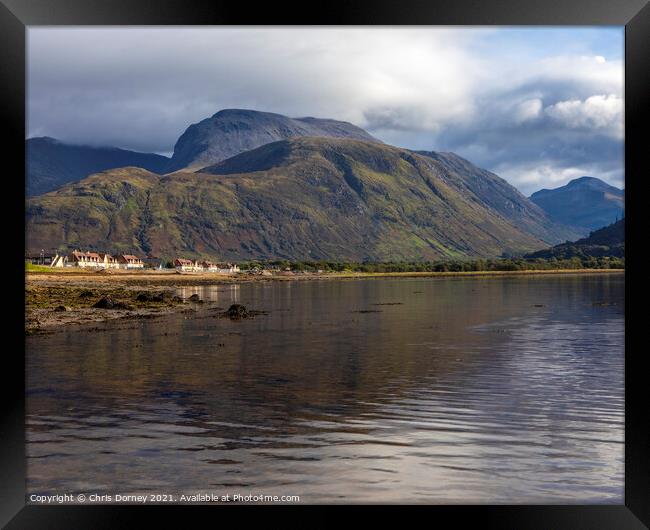 Ben Nevis Viewed From Loch Linnhe in Scotland Framed Print by Chris Dorney