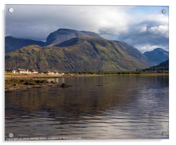 Ben Nevis Viewed From Loch Linnhe in Scotland Acrylic by Chris Dorney