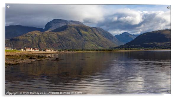 Ben Nevis Viewed From Loch Linnhe in Scotland Acrylic by Chris Dorney