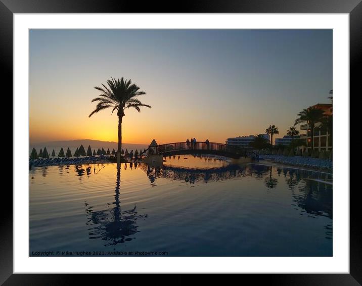 Sunset Tenerifee Framed Mounted Print by Mike Hughes