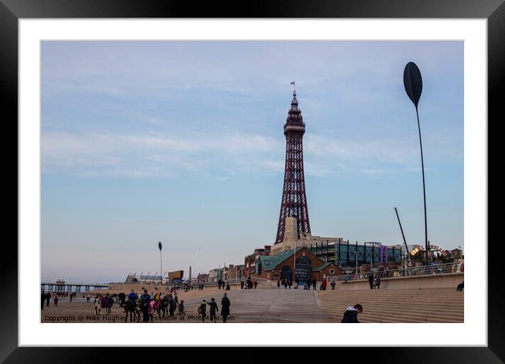 Blackpool Towers Prom Framed Mounted Print by Mike Hughes