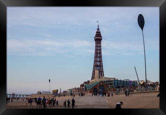 Blackpool Towers Prom Framed Print by Mike Hughes