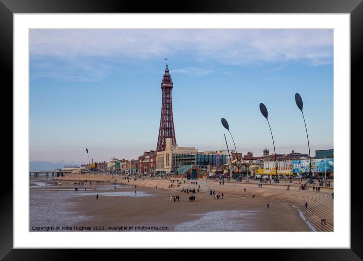 Blackpool Prom Framed Mounted Print by Mike Hughes