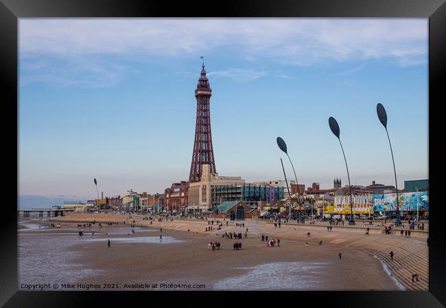 Blackpool Prom Framed Print by Mike Hughes