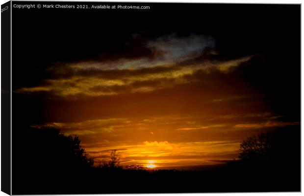 Majestic Sunset over Staffordshire Canvas Print by Mark Chesters