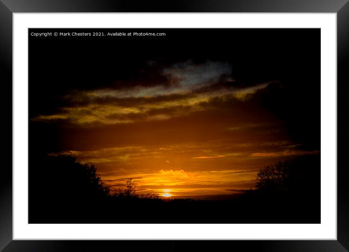 Majestic Sunset over Staffordshire Framed Mounted Print by Mark Chesters