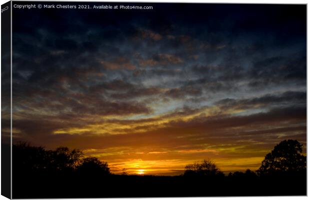 Majestic Sunset in Staffordshire Canvas Print by Mark Chesters