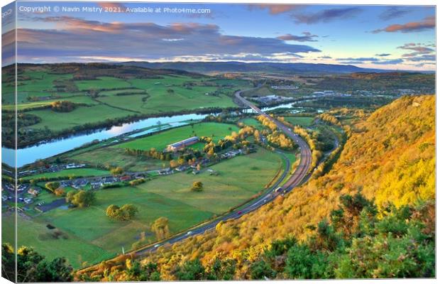 Autumn Colours on Kinoull Hill Perth Scotand Canvas Print by Navin Mistry