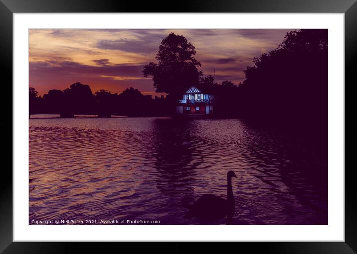 The Boathouse Framed Mounted Print by Neil Porter