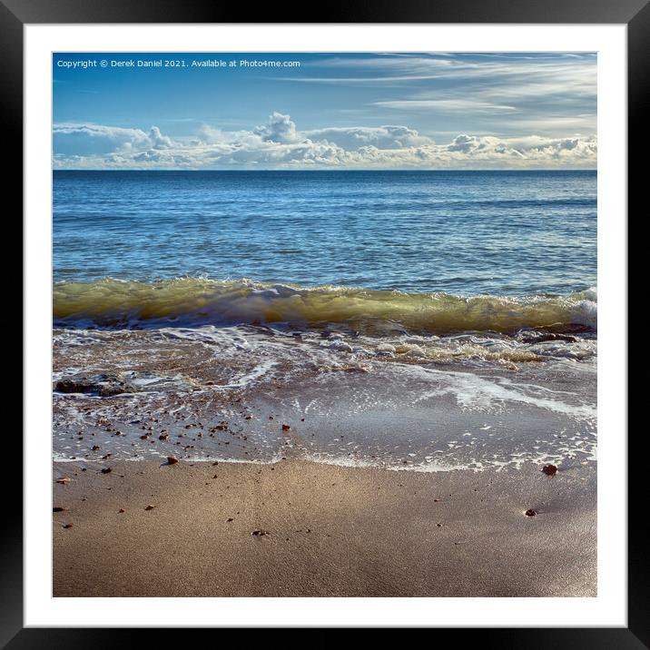 Sunlit Wave Framed Mounted Print by Derek Daniel