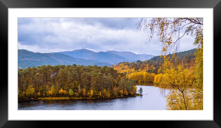 Loch Beannacharain in Autumn Colours Framed Mounted Print by John Frid