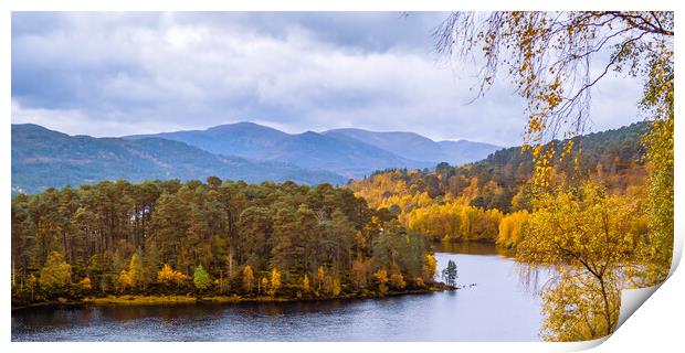 Loch Beannacharain in Autumn Colours Print by John Frid