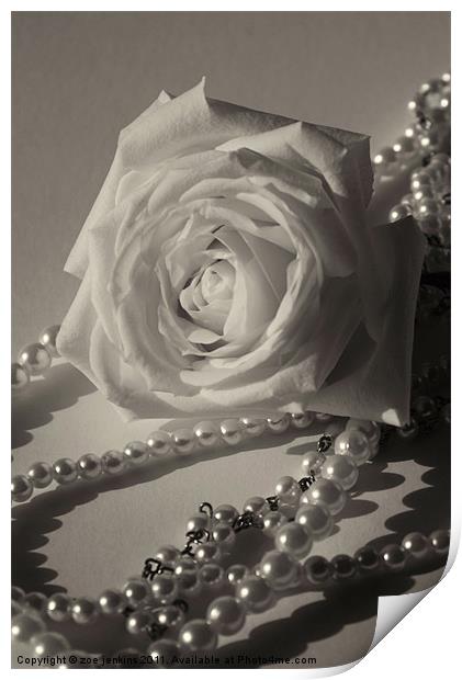 Petals and Pearls Print by zoe jenkins