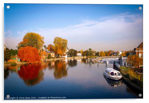 Marlow, River Thames Acrylic by Chris Rose
