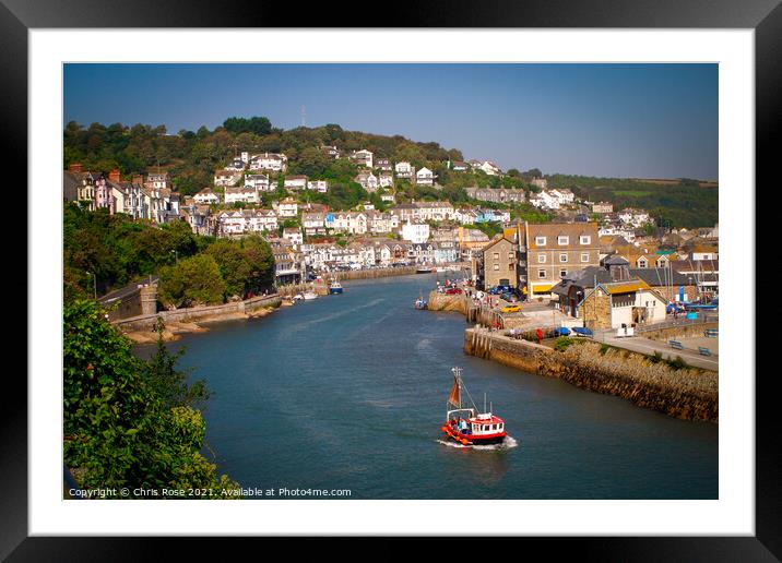 Looe harbour, Cornwall Framed Mounted Print by Chris Rose