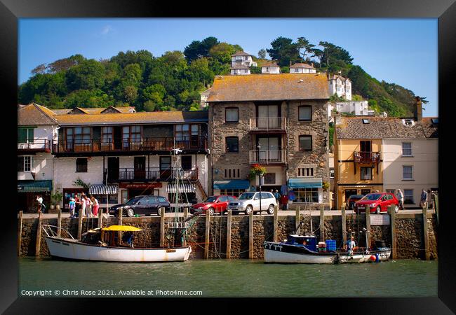 Looe Harbour summer sunshine Framed Print by Chris Rose