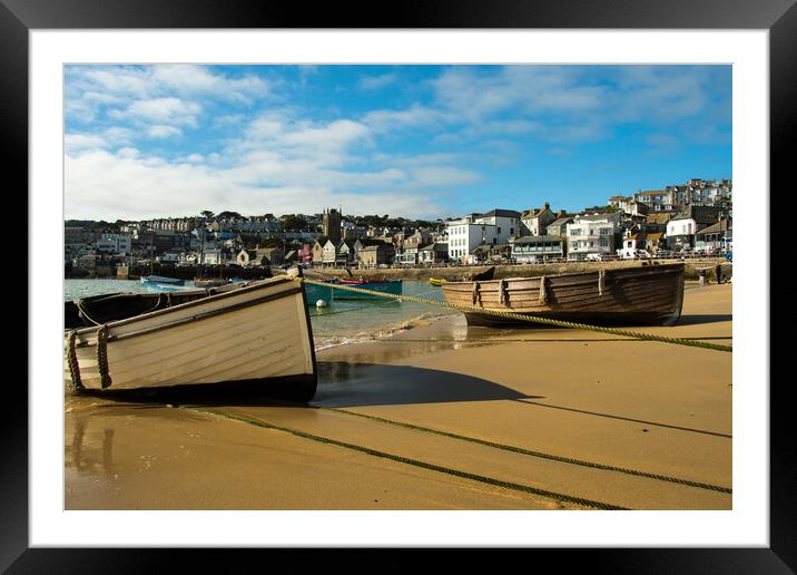 Water out....St.Ives Framed Mounted Print by Elzbieta Sosnowski