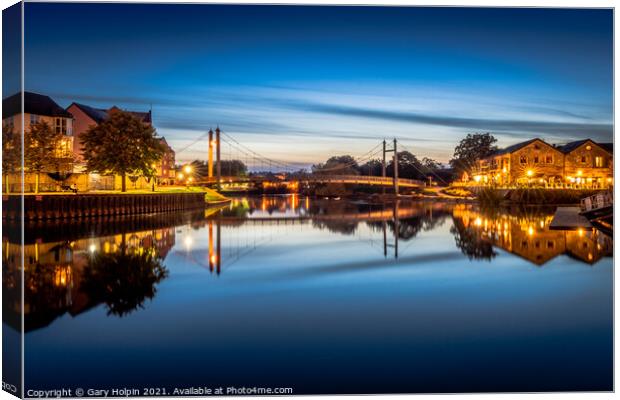 Exeter Quay at dusk Canvas Print by Gary Holpin