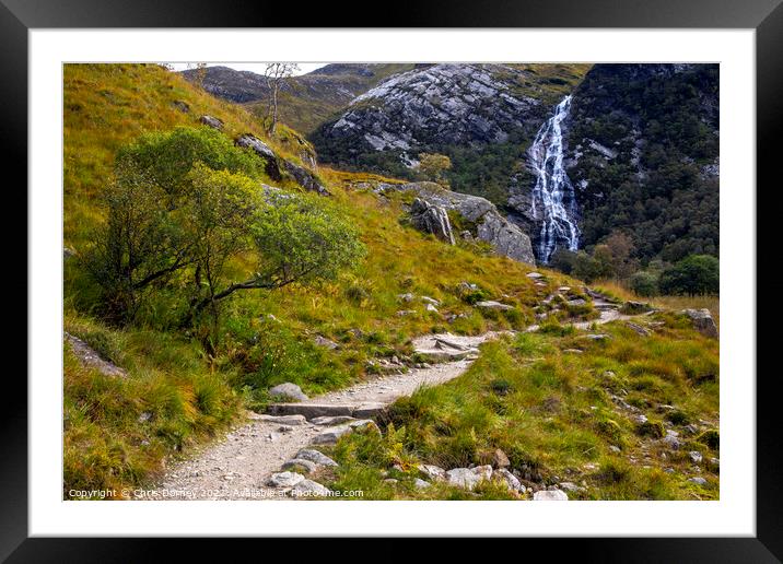 Steall Falls in the Highlands of Scotland, UK Framed Mounted Print by Chris Dorney