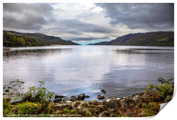 Loch Ness in Scotland, UK Print by Chris Dorney