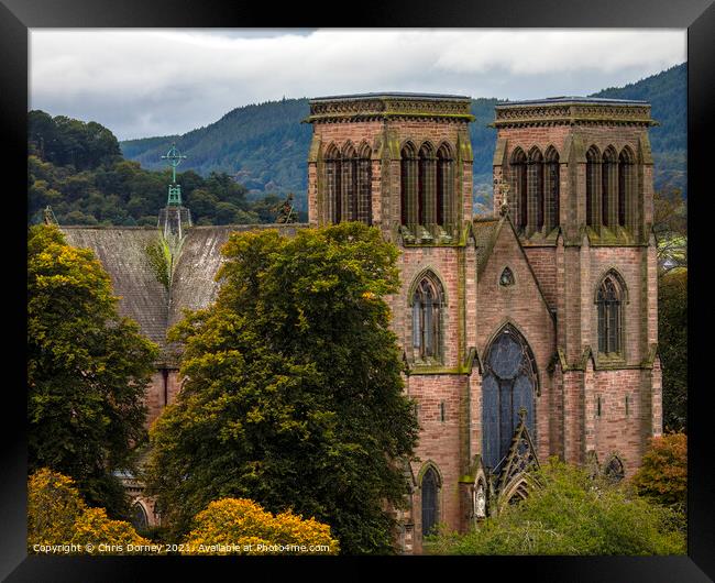 Inverness Cathedral in Scotland, UK Framed Print by Chris Dorney
