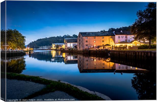 Reflections of Totnes Canvas Print by Gary Holpin