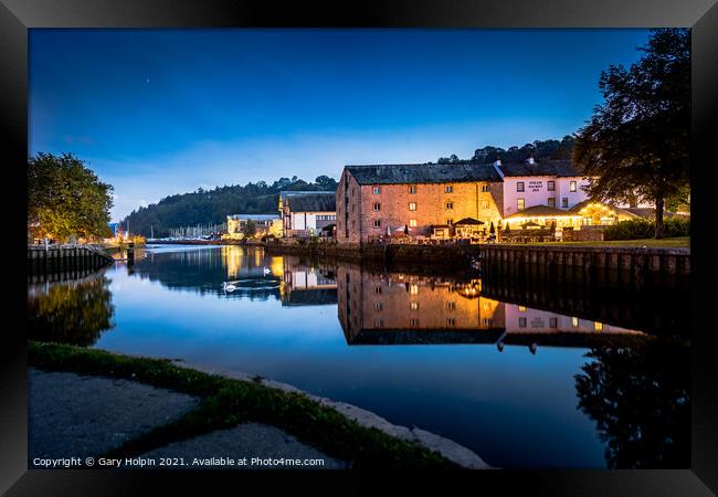 Reflections of Totnes Framed Print by Gary Holpin