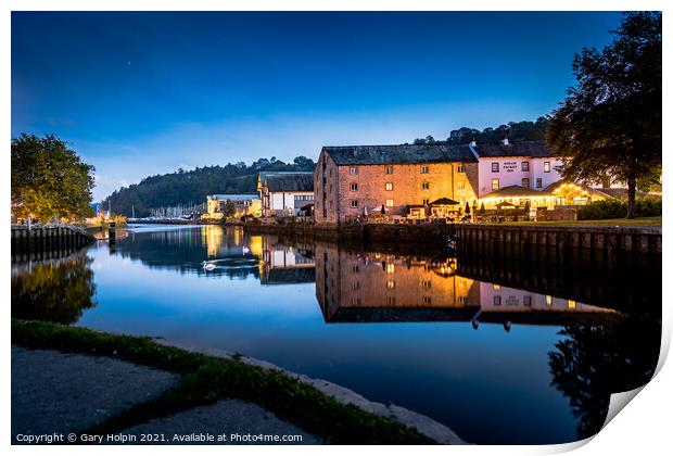 Reflections of Totnes Print by Gary Holpin
