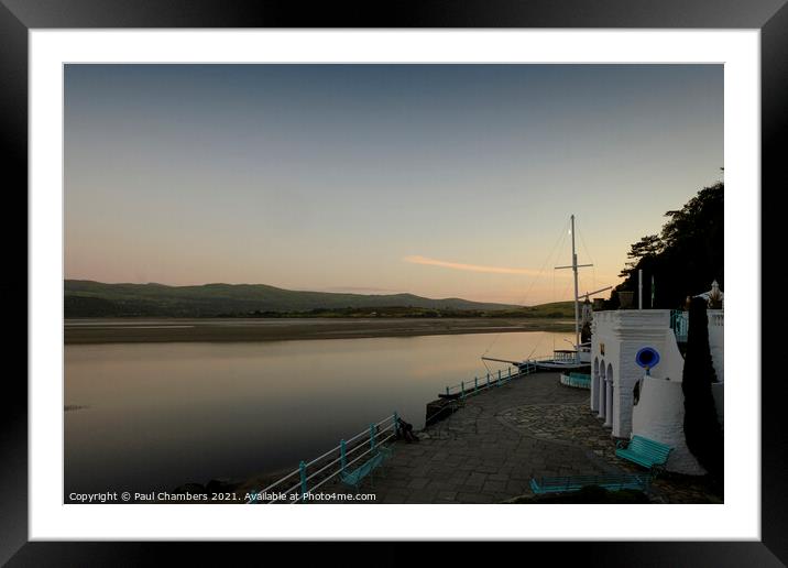 Portmeirion, an Italian style tourist village in G Framed Mounted Print by Paul Chambers