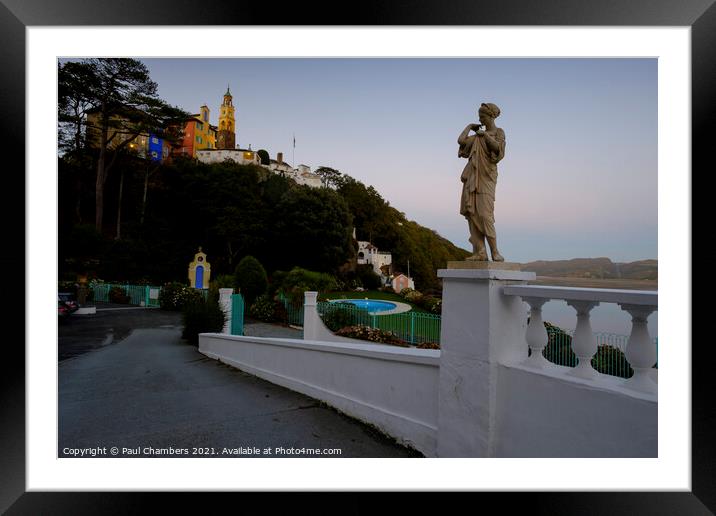 Portmeirion, an Italian style tourist village in G Framed Mounted Print by Paul Chambers
