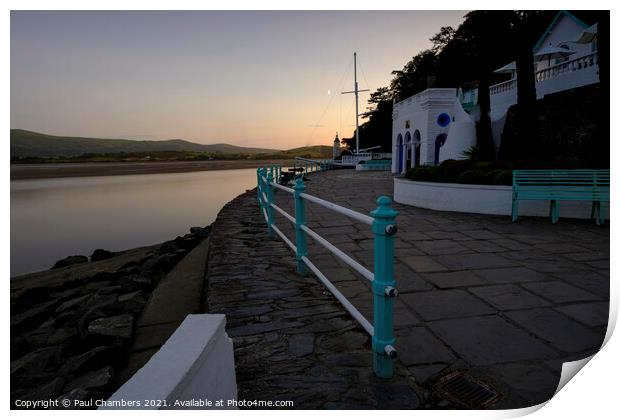 Portmeirion, an Italian style tourist village in G Print by Paul Chambers