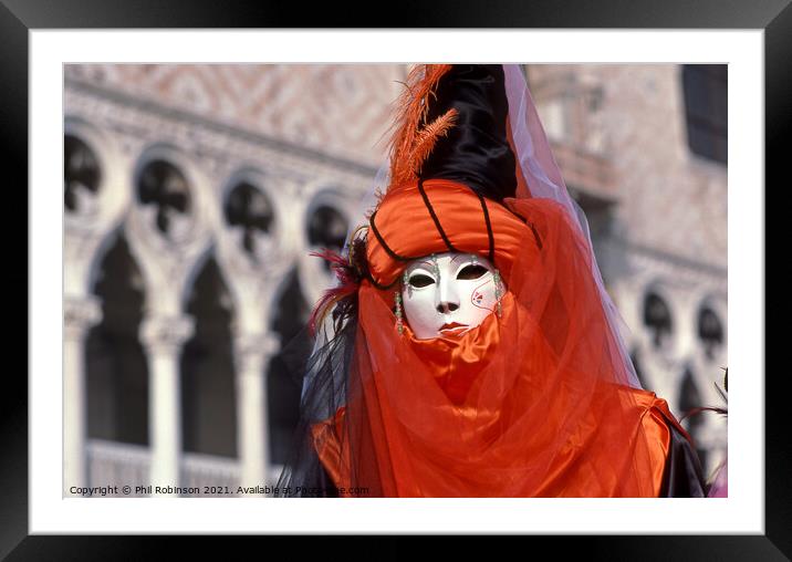 Venice Carnival 1 Framed Mounted Print by Phil Robinson